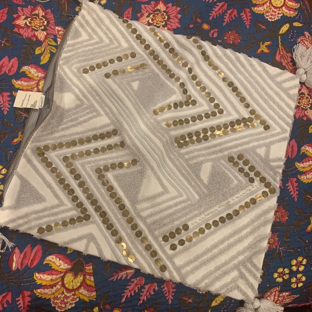 Anthropologie pillow cover  18” x 18”